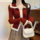 Christmas their Plush Cardigan Red Women Knitted for zodiac