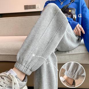 sweatpants women 女春秋学 Gray casual sweatpants灰色运动裤