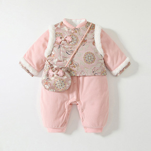 Baby winter clothes cotton-padded clothes one-piece clothes