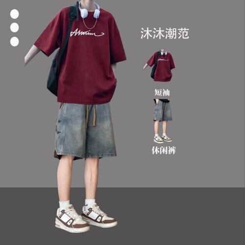青少年男生夏季酷帅运动套装
