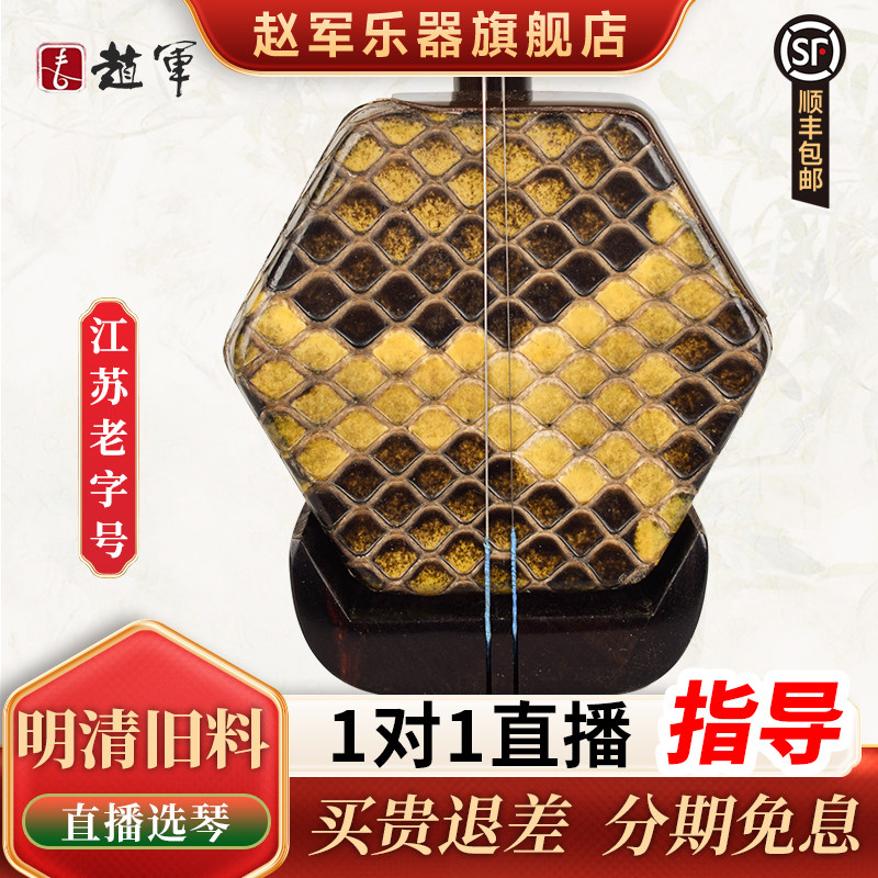 赵军乐器二胡明清旧料素杆全木厂家直销专业演奏胡琴大音量6010
