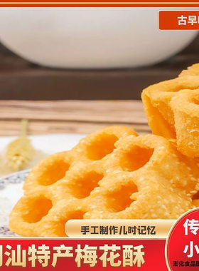 潮汕特产梅花酥土炭炉窗蜂窝煤8090圆圈怀旧童年回忆小吃