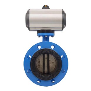 气动蝶阀D641X-16Q气动法兰蝶阀气动阀门软密封阀门DN40 50 65 80