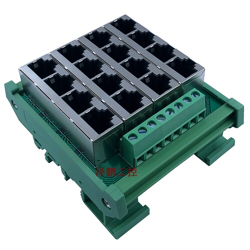 RJ45多网口互通模组 8 16多网口总线互联 RS485 Modbus通信集线器