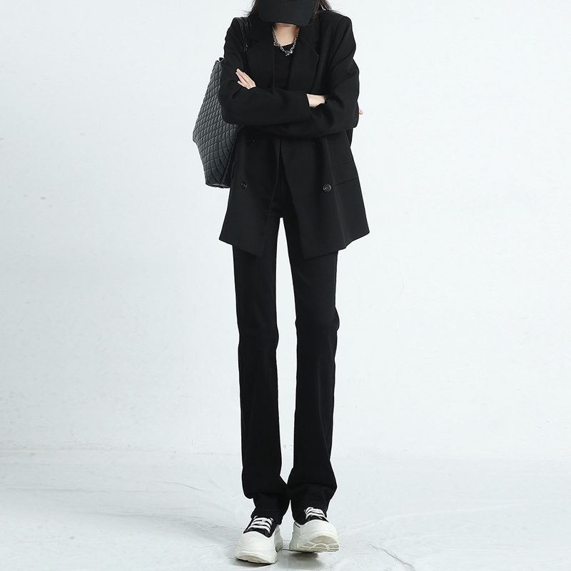 高腰显瘦 面料柔软舒服 修身显腿直