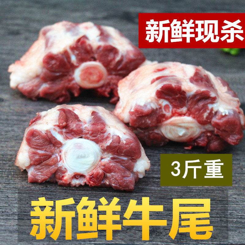 新鲜牛尾3斤带骨牛尾骨