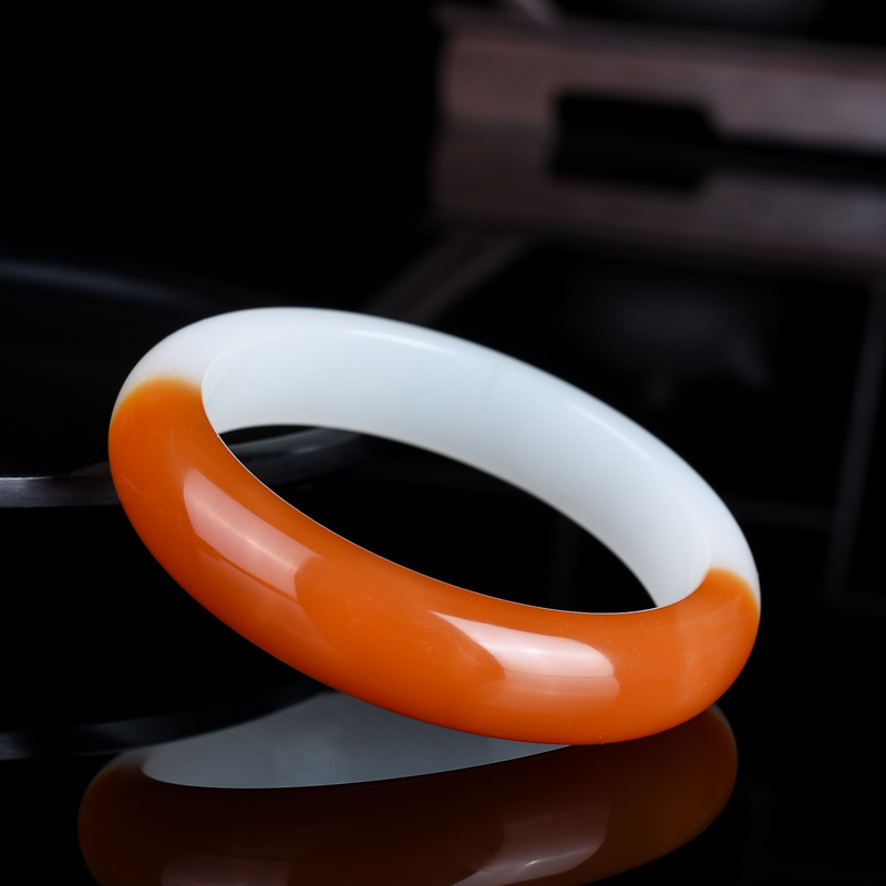 玉器玉器老坑和田玉糖料玉手镯新疆羊脂白玉糖白黄玉器手环玉镯