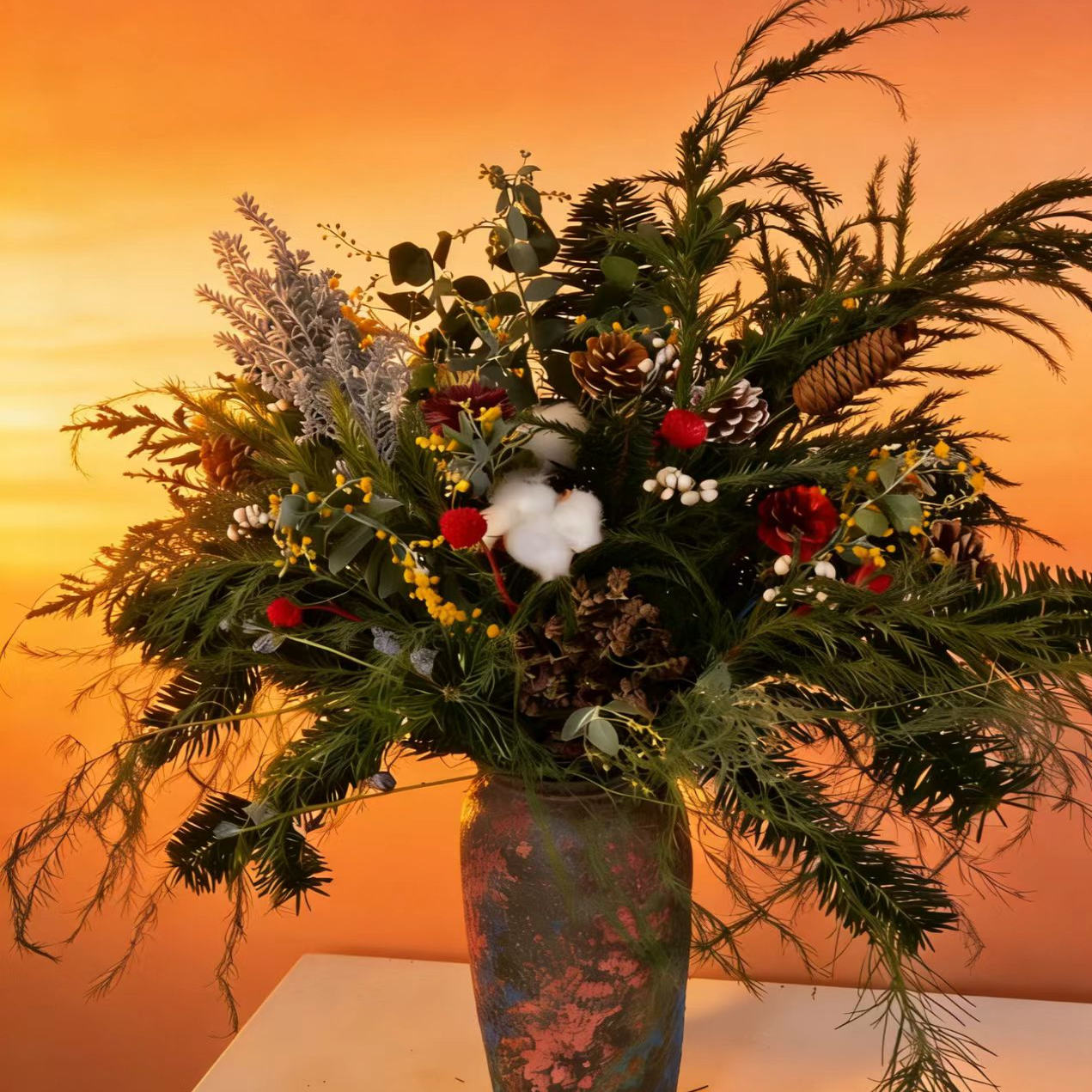 【圣诞限定】 暖松心愿圣诞花束  一单包邮 不指定快递