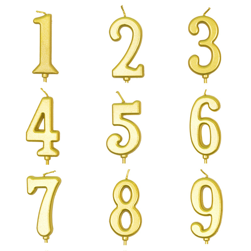 数字蜡烛创意浪漫土豪金数字蜡烛