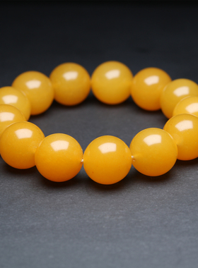 天然桂林鸡血玉男款招财转运手链