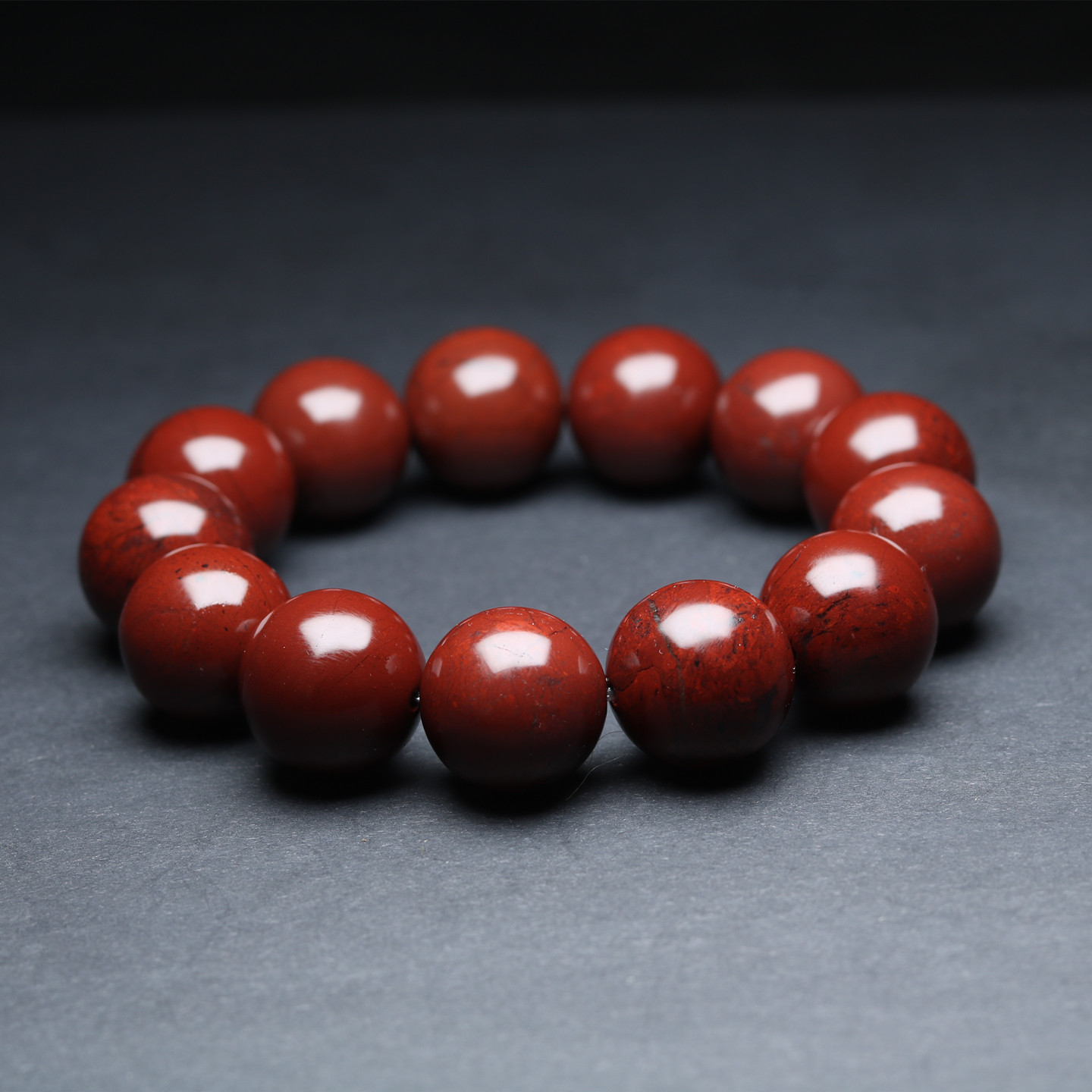 天然红玉石桂林鸡血玉圆珠手链男款18mm通用佛珠手串老坑原矿手饰