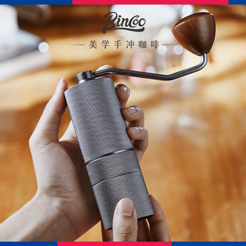 bincoo咖啡豆手摇磨豆机家用六角钢芯手动研磨器手磨咖啡机套装_虎窝淘