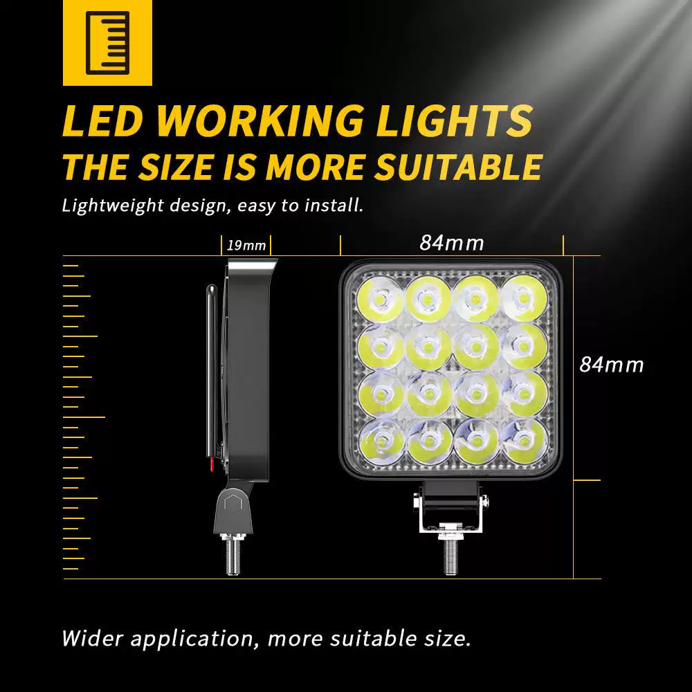 LED маленькие квадратные дополнительные измененные лампы, гнездо, 48Вт