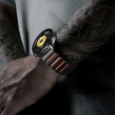 适用华为GT6全钛表带watchgt6pro磁吸扣复合硅胶GT5智能腕表watch5运动4pro男非凡探索大师ultimate2钛合金属