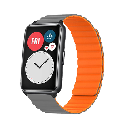 适用华为Watch Fit4pro智能fit3手表带watchfit2手环硅胶磁吸腕表带fitnew雅致版运动透气表链男女非原装