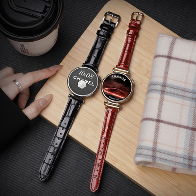 适用华为GT6手表41mm竹节纹真皮表带watchgt6pro腕表带GT5运动4智能watch5女生watch4pro秋冬GT3高级2红色