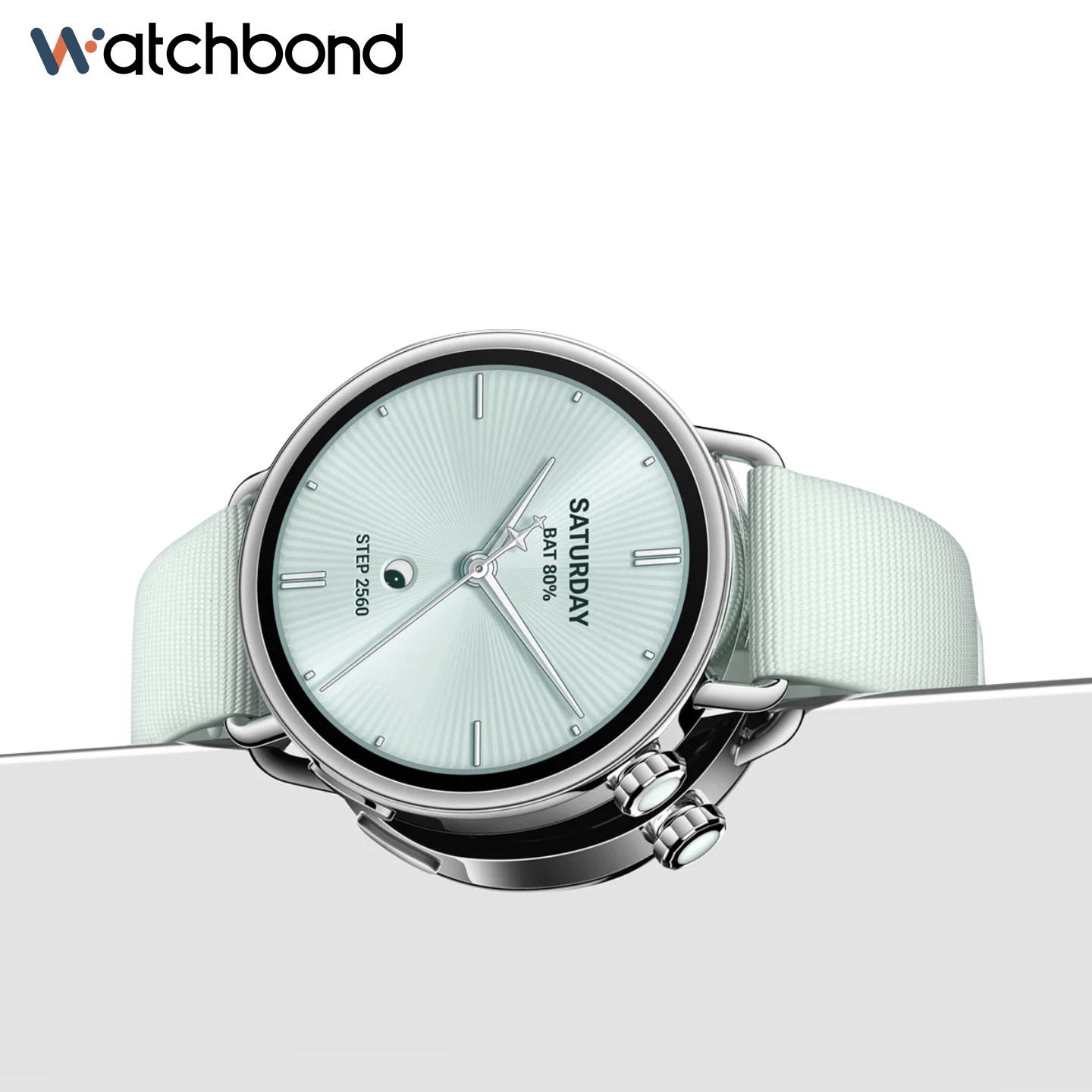 适用小米手表watchS4官方同款硅胶表带41mm薄荷绿运动智能手表s4女生夏季腕表带透气流沙金专用