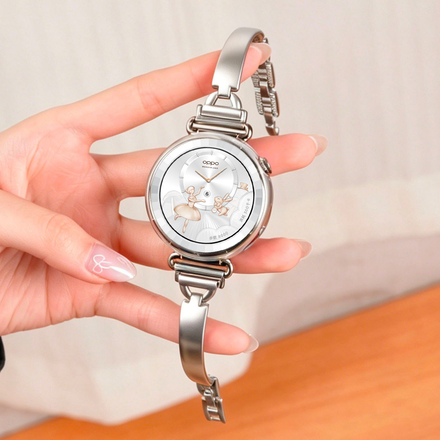 适用OPPOwatchx3mini手表带x2mini锌合金小蛮腰手镯金属腕表带18明日金运动星光银智能女生夏季表链高级