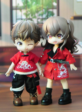 YMY娃衣 龙年红色喜庆套装ob22衣服12分bjd娃娃衣服 GSC ob11素体