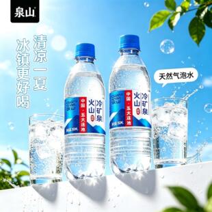 泉山五大连池矿泉水天然含气气泡水0糖0脂0卡冷泉汽水350ml*24瓶