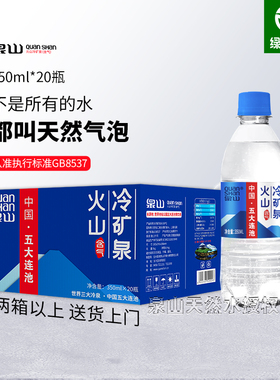 五大连池天然气泡水350ml*20瓶整箱泉山矿泉水无糖脂东北特产饮料