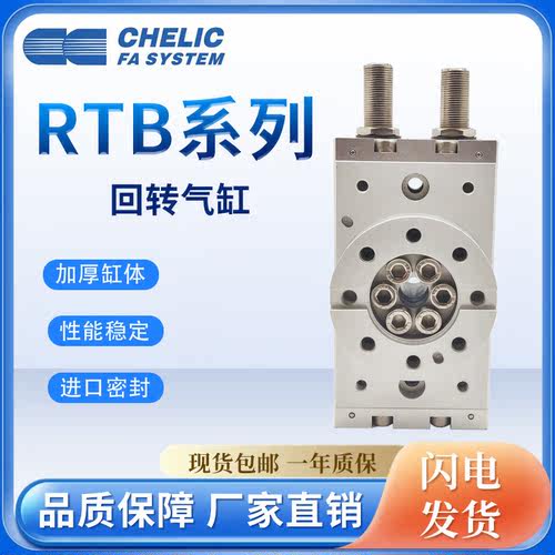 气力可90度旋转摆台气缸180度RTB