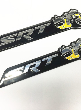 适用于JEEP吉普 SRT小蜜蜂车标车贴  改装标 叶子板贴标 金属铝标