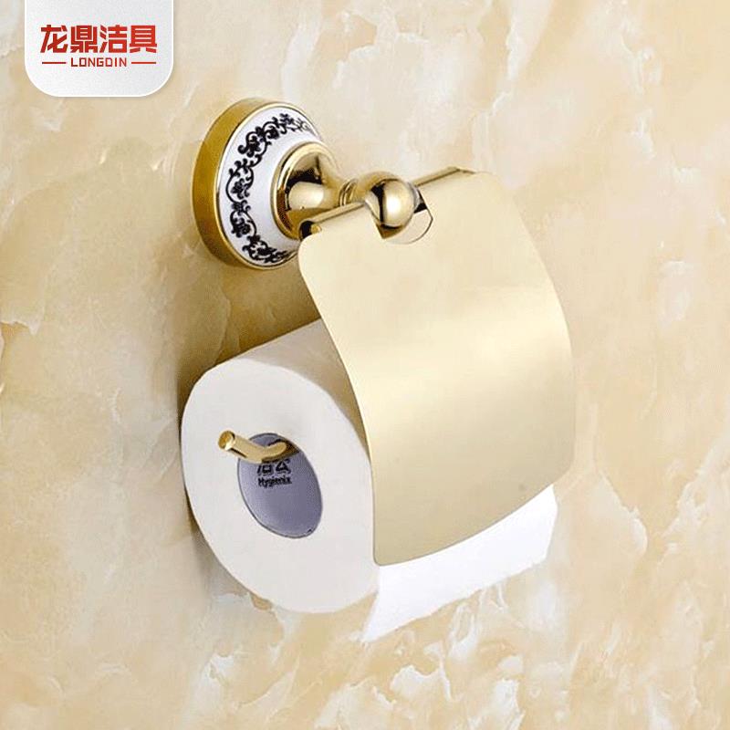 不锈钢金色纸巾架酒店卫生纸架卫生间卷纸架免打孔厕所厕纸架