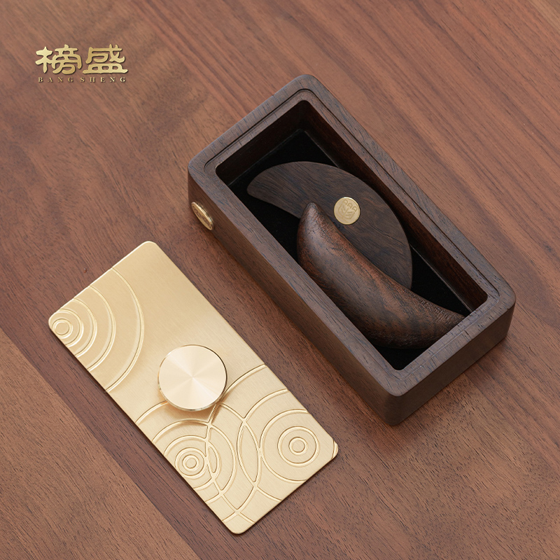 榜盛天然黑檀木潮汕圣杯