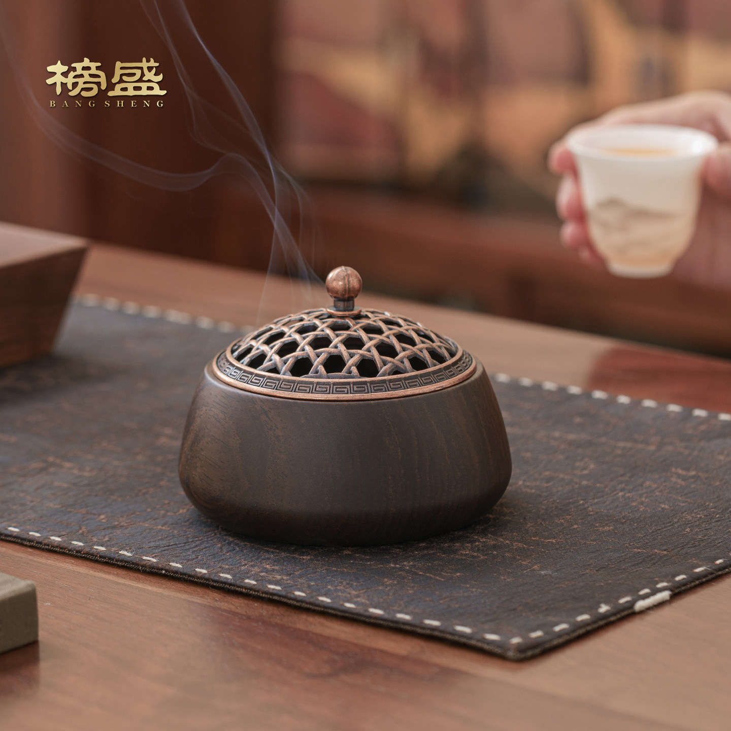 榜盛黑檀木香炉家用沉香图片