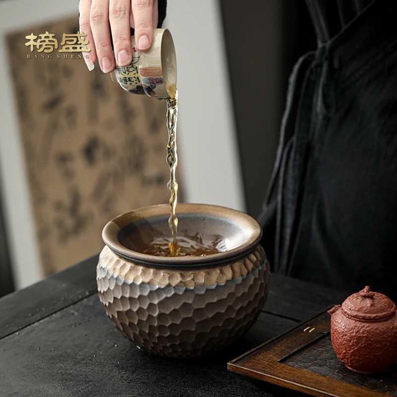 榜盛老岩泥茶洗建水陶瓷茶渣缸水盂杯洗笔洗中式家用高档茶具配件,餐饮具,茶道/零配,淘宝优惠券,粉丝福利购,淘宝优惠卷