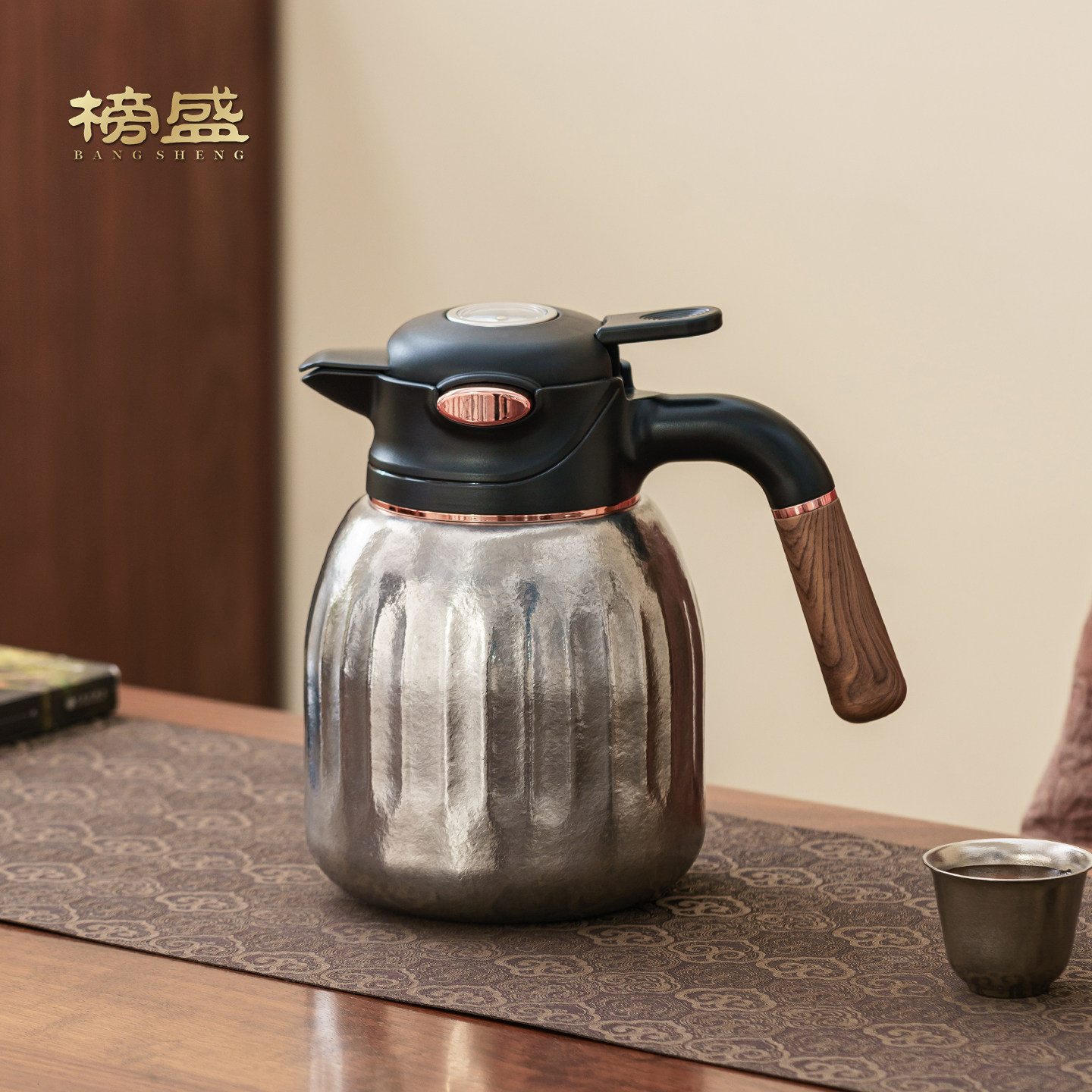 榜盛纯钛焖茶壶保温壶家用办公闷泡壶机械显温便携户外保温水壶,餐饮具,焖茶壶,淘宝优惠券,粉丝福利购,淘宝优惠卷