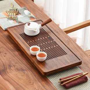 榜盛重竹茶盘中式家用小型茶台沥水储排水抽屉式茶海托盘功夫茶具