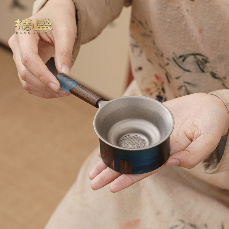 纯钛茶漏茶滤千孔一体滤茶器超细茶叶滤网茶隔公道杯高档过滤网