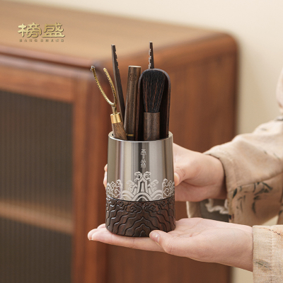 榜盛高端茶道六君子2025新款黑檀木功夫茶具配件茶夹茶勺茶刀茶针