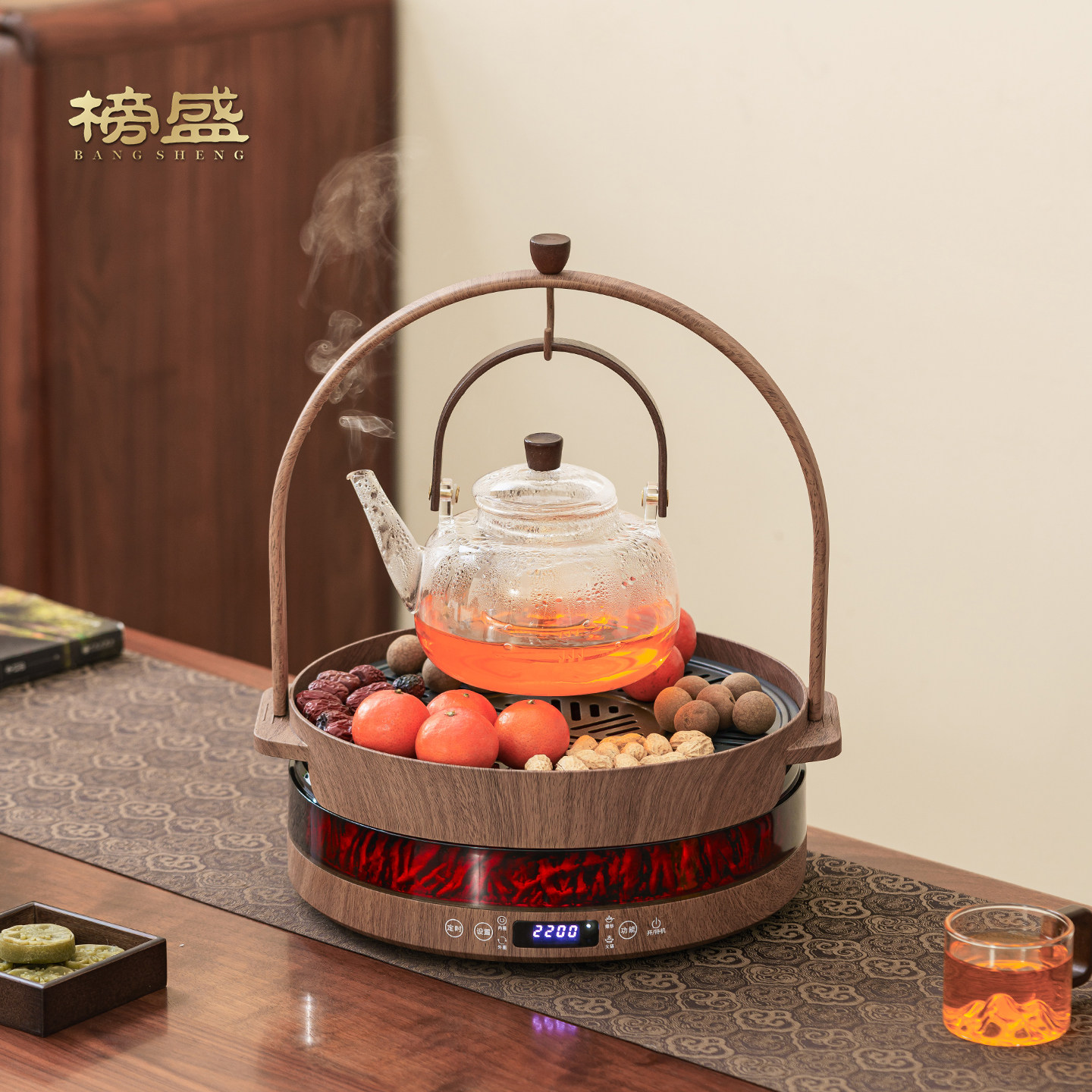 榜盛围炉煮茶套装中式电陶炉煮茶器家用多功能煮茶炉玻璃壶烧水壶,餐饮具,煮茶炉,淘宝优惠券,粉丝福利购,淘宝优惠卷