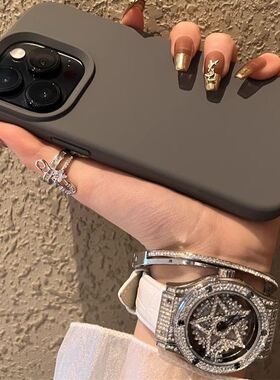 炭灰色液态硅胶k80适用15小米14手机壳13pro石墨黑ultra红米K7060