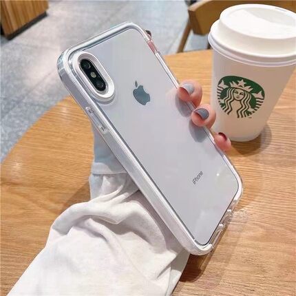 三合一透明白边撞色适用iPhone17promax手机壳16pro11promax苹果12pro防摔6sp男女7plus全包8p个性创意XR软XS
