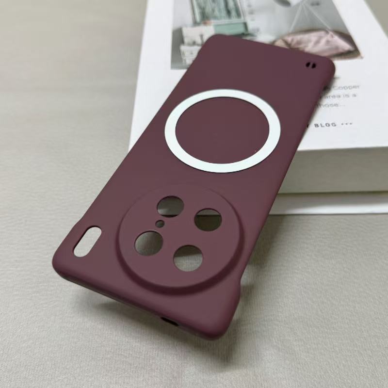 梅子色无边框超薄适用vivox90spro手机壳S19/s20/X200/x100S15超薄S16半包Y200i硬壳Y78/iqooz9turboy300pro