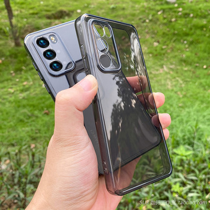 高级墨水黑灰色适用oppoReno11/10透明Reno9pro+透黑7/6手机壳5软壳4se简约FindX6全包X5防摔X3硅胶K10男女