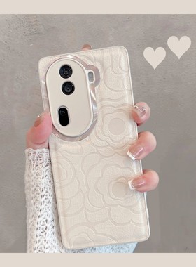 适用opporeno11手机壳0pp0reno11pro新款女pjh110全包防摔oppo简约opopreno115g山茶花opporone纯色0pporeno