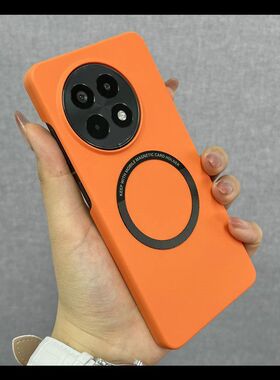 适用车载磁吸适用一加Ace5pro手机壳Ace3防摔磨砂一加13橙色非全包款