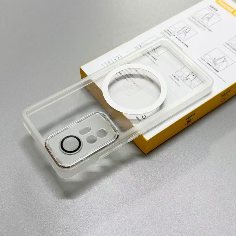 适用适用小米12pro手机壳小米12spro全包防摔磁吸软壳带镜头膜高级感
