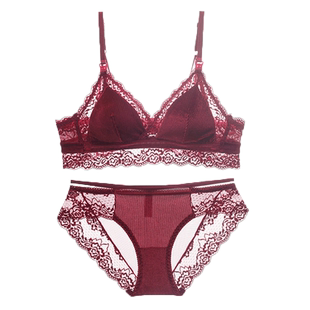 小胸红色哺乳文胸套装孕妇怀孕期孕早期性感专用喂奶内衣女舒适