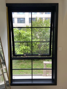 定制断桥窗平开窗室外上海复古老洋房拱形窗隔断折叠老钢窗外开窗