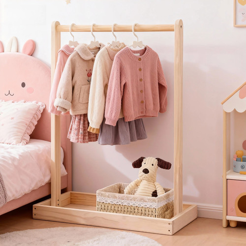 挂衣架中童简易可折叠晾晒衣架