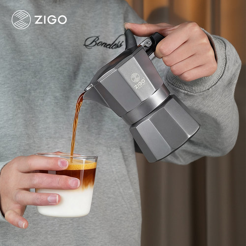 ZIGO摩卡壶双阀油脂丰富