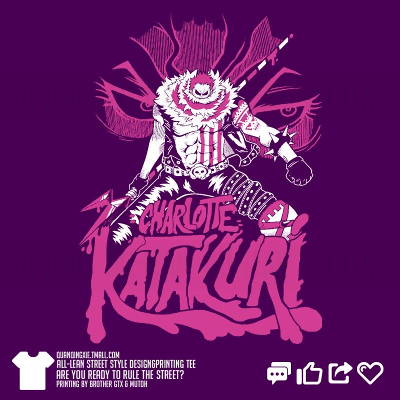 卡塔库栗二次元动漫卡通海贼bigmom海盗团纯棉短半袖t恤男女夏季