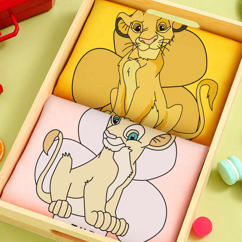 迪士尼狮子王联名衣服女辛巴娜娜宽松不一样的情侣装宽松短袖t恤