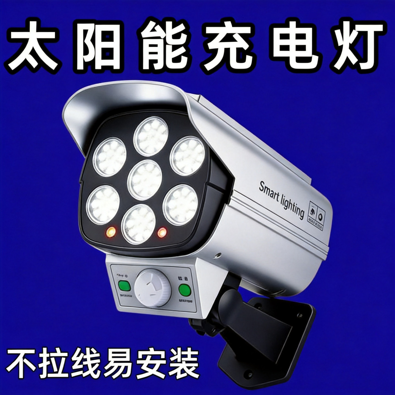假监控器仿真语音新款语音喊话太阳能充电仿真假监控摄像头来人自